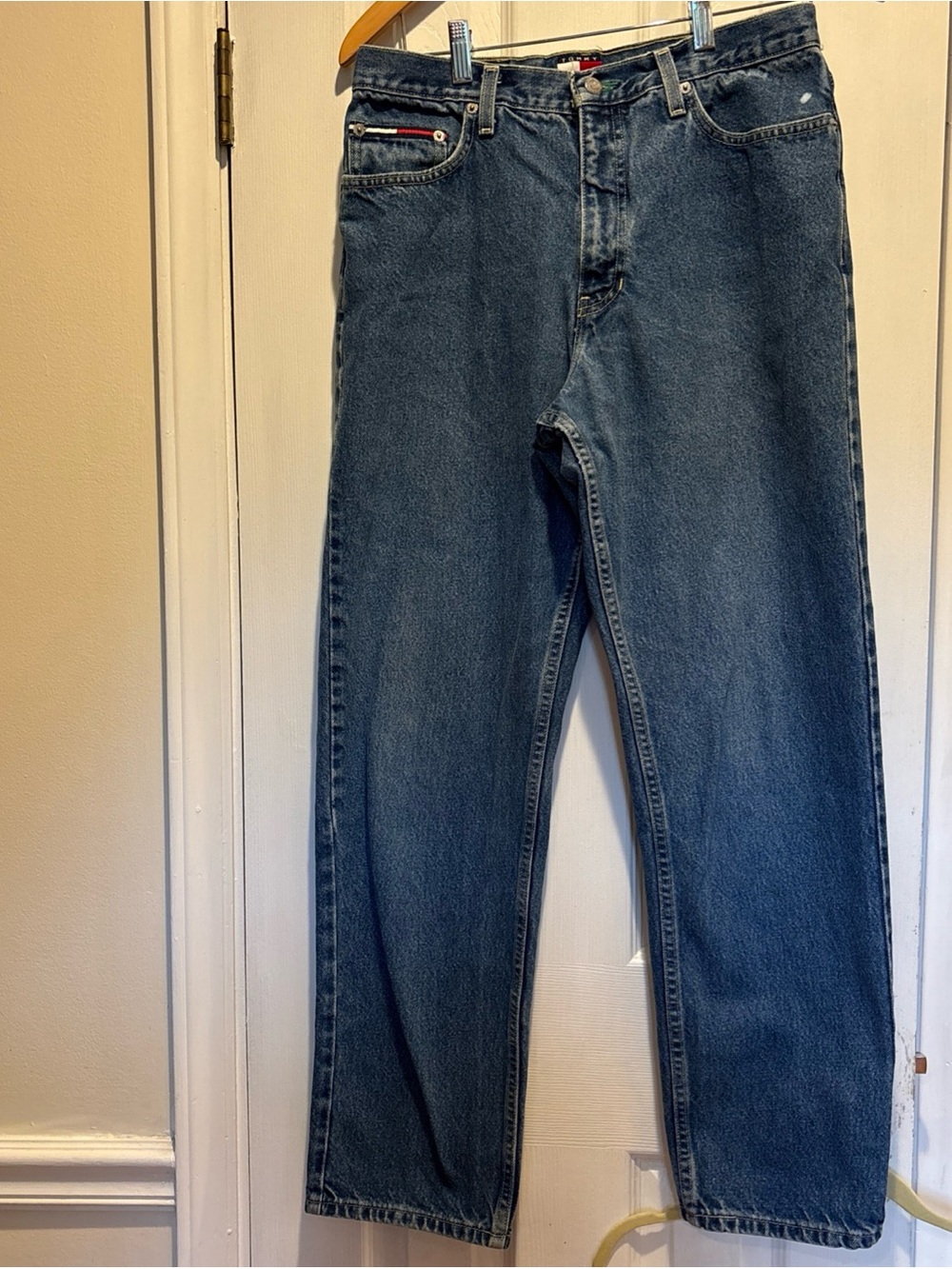 Vintage 90’s Tommy Hilfiger Tommy Jeans High Waisted Flag Logo Denim Size 11/30